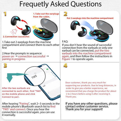 Wireless Headphones, Invisible Bluetooth-Compatible Sleeping Earbuds, Noise Cancelling Headphone for Running, Exercising, Gaming Sports, Electronic Headset Audio, Back to School Gifts, Gifts for Friends, Valentine'S Day Gift